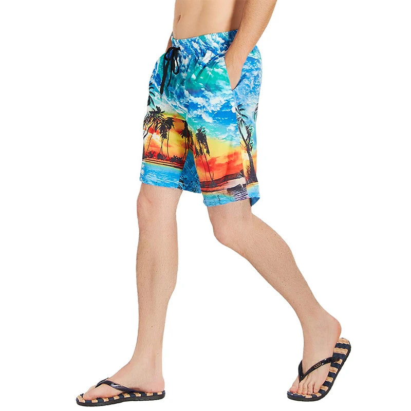 Paint & Animals Design Beach Shorts Pants Swimsuit Tropical 2023 Summer Casual Mens Swim Trunks 3D Print Board Shorts Cool Ice Shorts Pants
