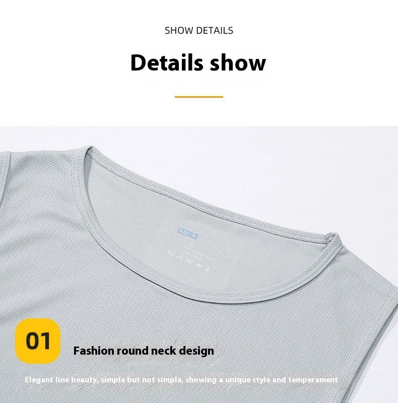Men's Quick-Drying Sport T-shirt for Fitness and Marathon Workout Sleeveless Basketball Vest Loose Running Tank Top
