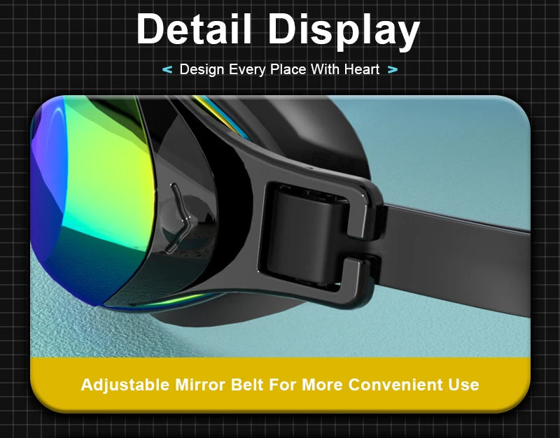 JSJM Swimming Goggles Adults Anti-fog UV Protection Lens Men Women Professional Silicone Adjustable Swimming Glasses Unisex