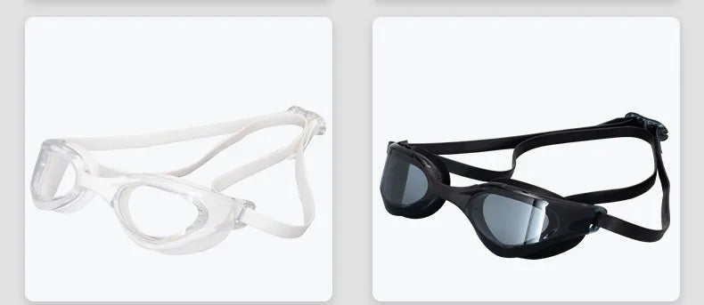 Professional Adult Swim Goggles Waterproof Fog-proof Racing Goggles Men Women Cool Silver Plated Swimming Equip