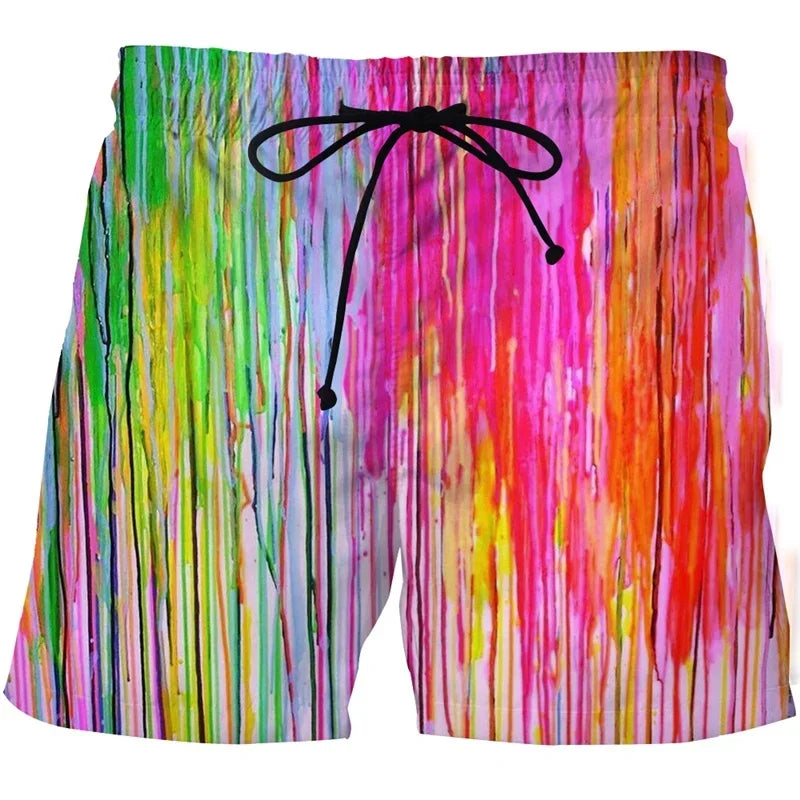 Summer 3D Print Beach Shorts Men Women Abstract Art Cool Short Pants Casual Comforts Skateboard Sport Swim Trunks