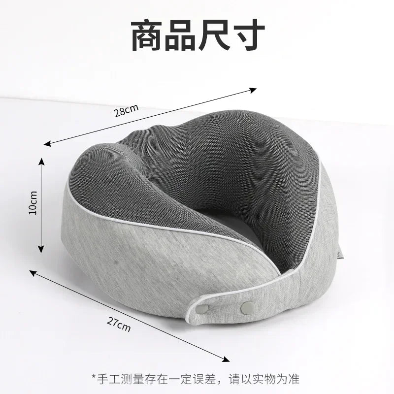 Travel Pillow Memory Foam Neck Support Flight Comfortable Head Cushion Support Neck Pillow Accessories for Sleep Rest Airplane