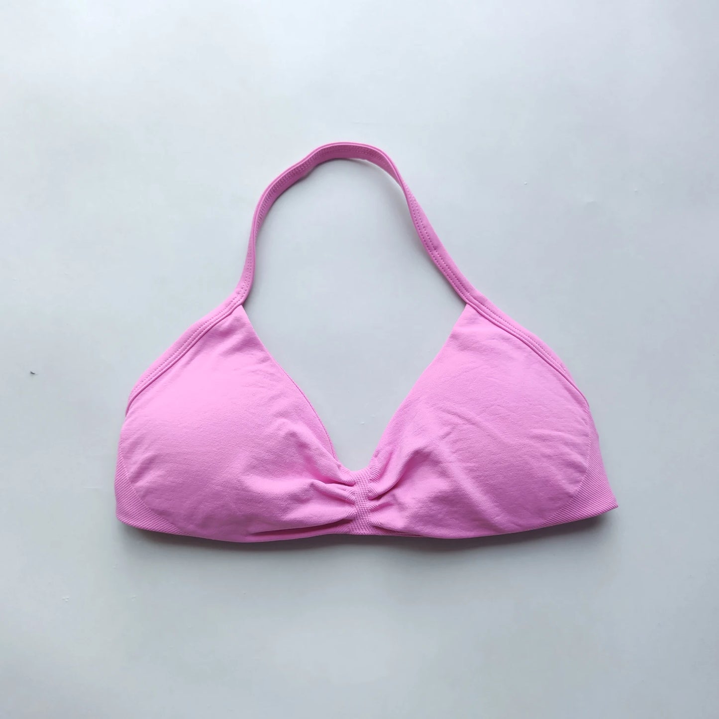 Sports Bra Strappy Backless Yoga Gym Bra Removable Cups Women Workout Clothing Gym Halter Sport Bras Yoga Tank Wrap Top