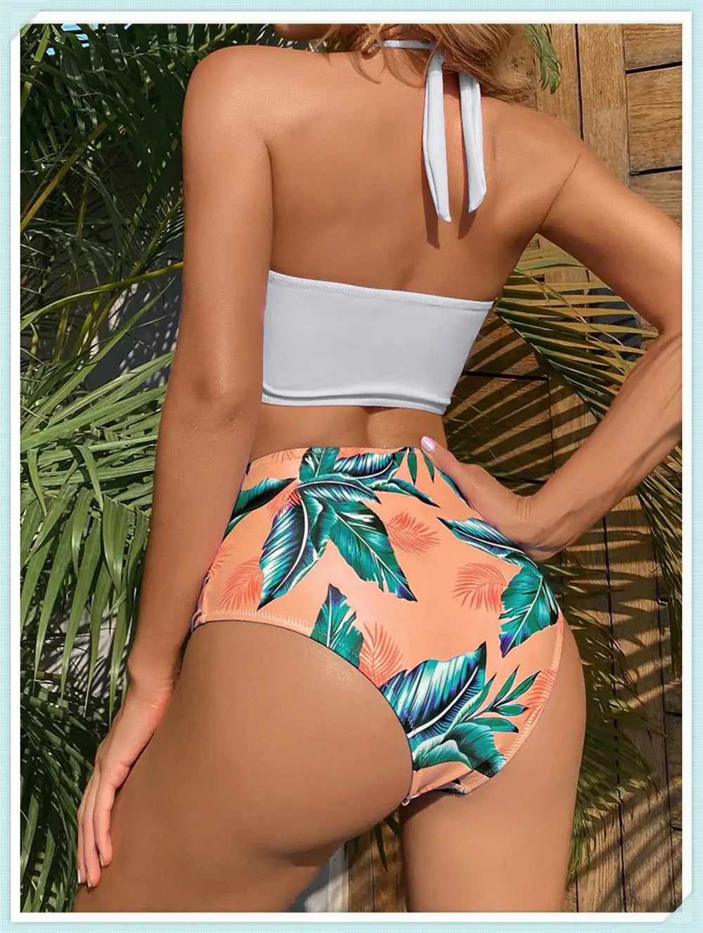 Push Up Swimsuit Women High Waist Bikini Set Butterfly Print Swimwear Female Padded Bathing Suit Swimming Beachwear Summer