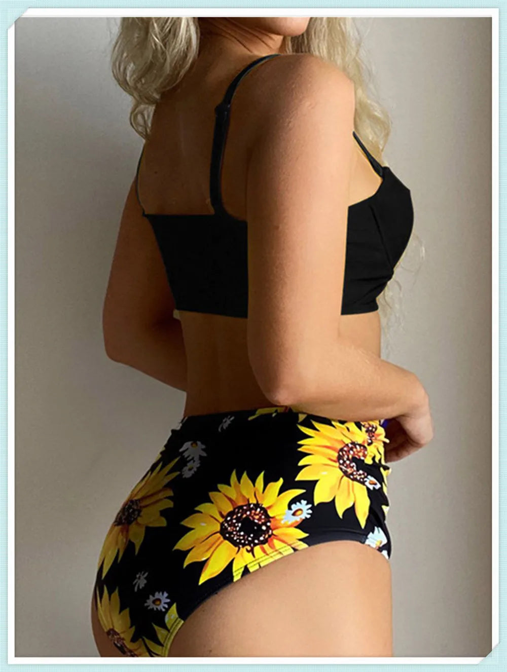 Push Up Swimsuit Women High Waist Bikini Set Butterfly Print Swimwear Female Padded Bathing Suit Swimming Beachwear Summer