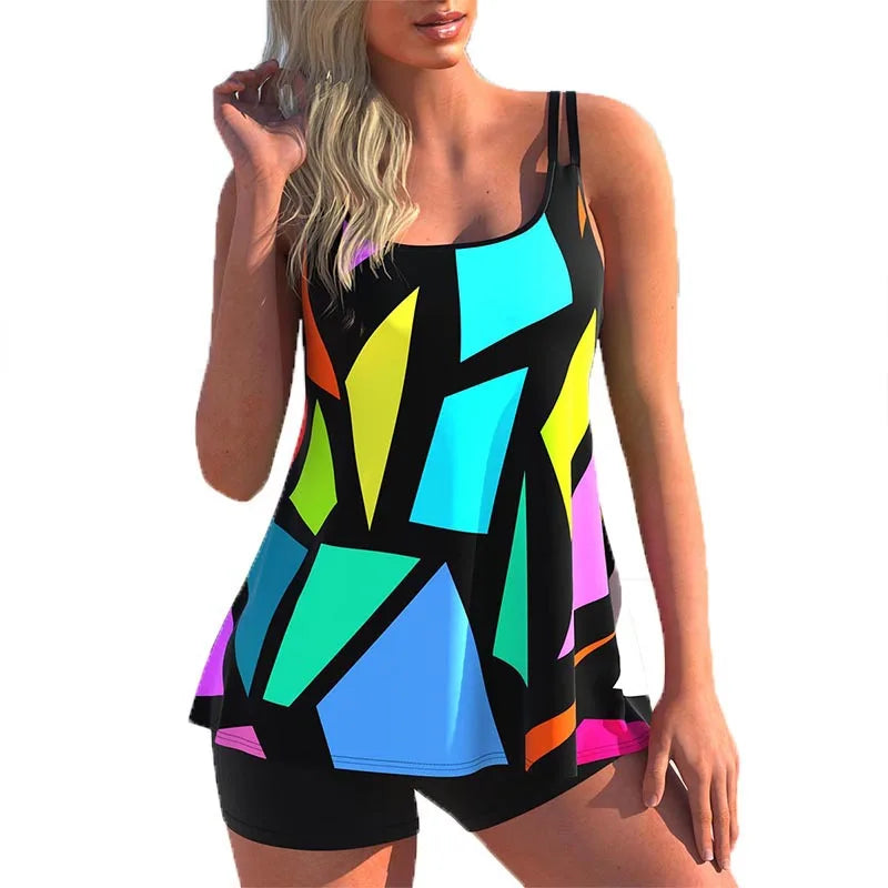 Tankini Plus Size Swimwear Women Bikini Set Woman Swimsuit Two-Piece Bathing Suit Beach Wear Swimming Suit Monokini S-5XL