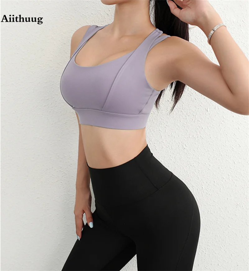 Aiithuug Bounce Control Bra Sports Bras Push Up Women Yoga Bras Push Up Sports Bras Fitness Crop Tops Gym Workout Active Wear