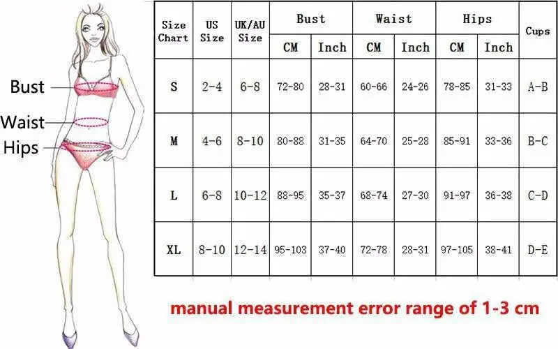 Cikini-Women's Tropical Print Push Up Bikinis Set, Swimsuit with Beach Skirt, Swimwear, Summer Bathing Suit