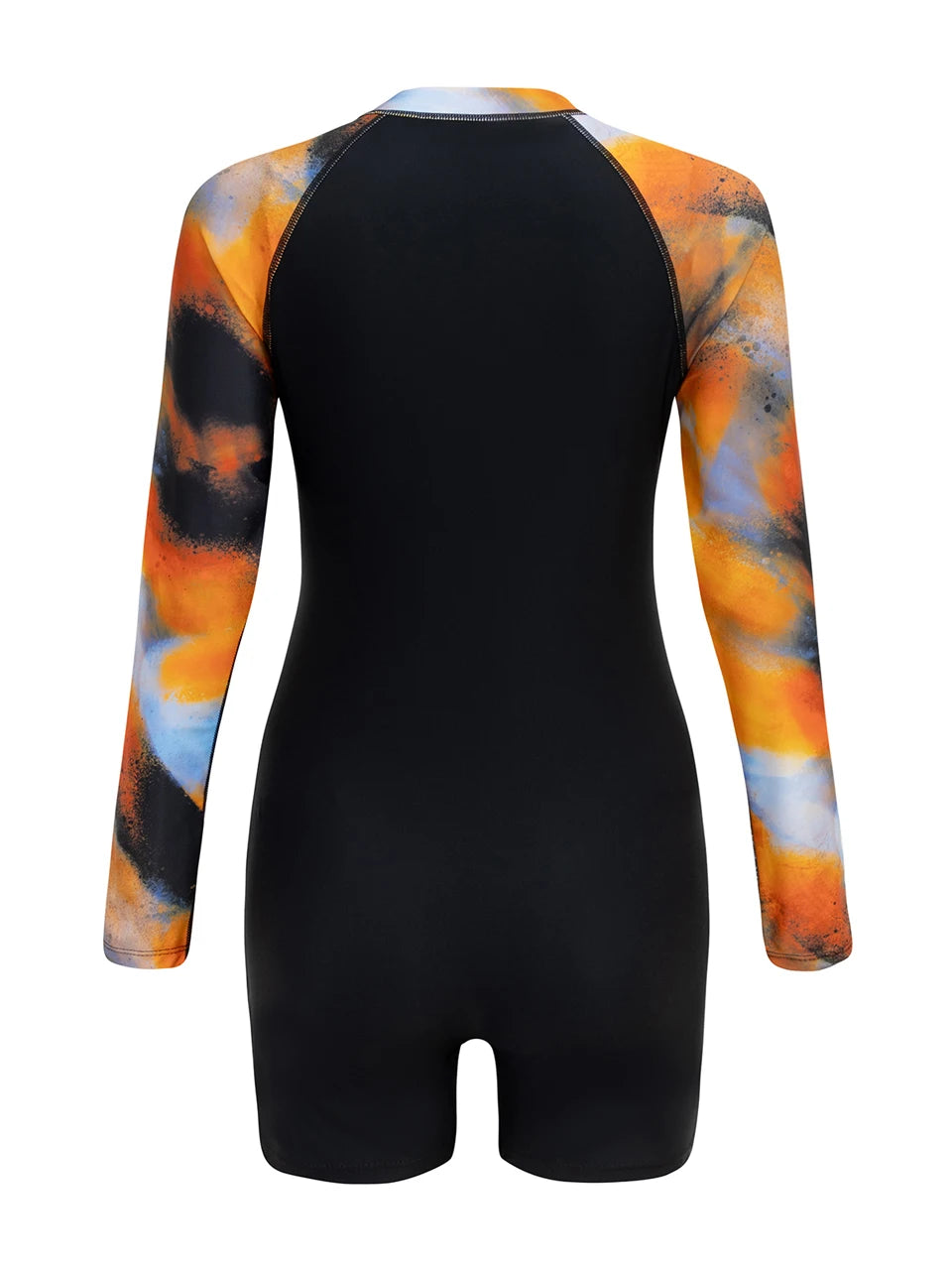 One Piece Long Sleeve Swimwear Women Sporty Swimming Sun Protection Swimsuit Female Surfing Quick Drying Bodysuit