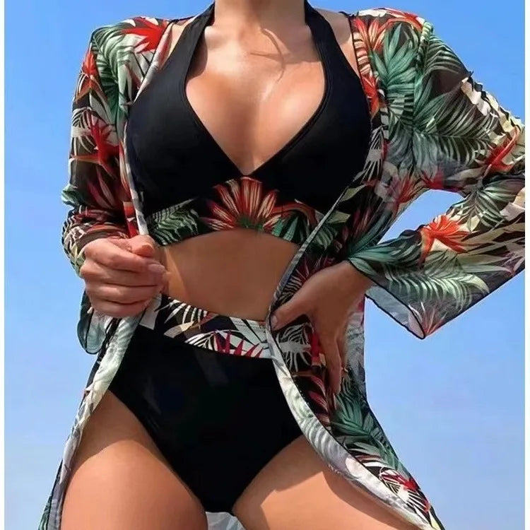 Swimsuit women's three-piece swimsuit bikini swimsuit