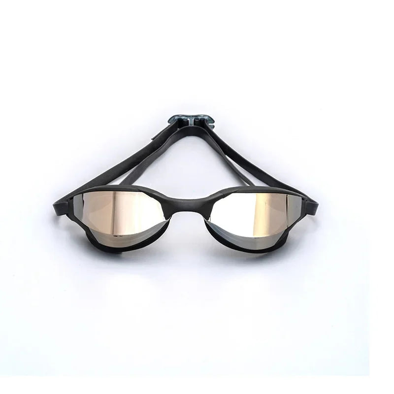 Professional Adult Swim Goggles Waterproof Fog-proof Racing Goggles Men Women Cool Silver Plated Swimming Equip