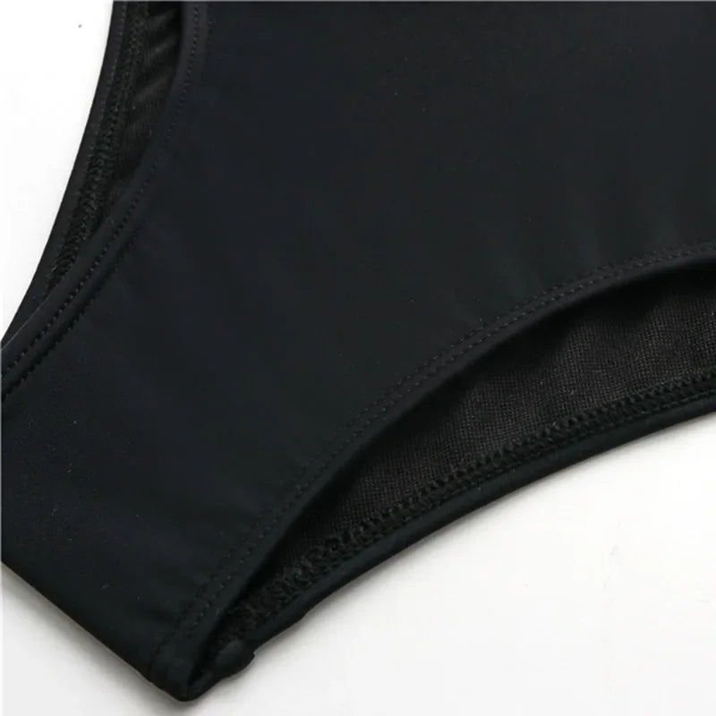 Splicing One Shoulder High Cut Out Bikini Women Swimsuit Female Swimwear Two-pieces Bikini set Asymmetric Bathing Suit Swim Lady