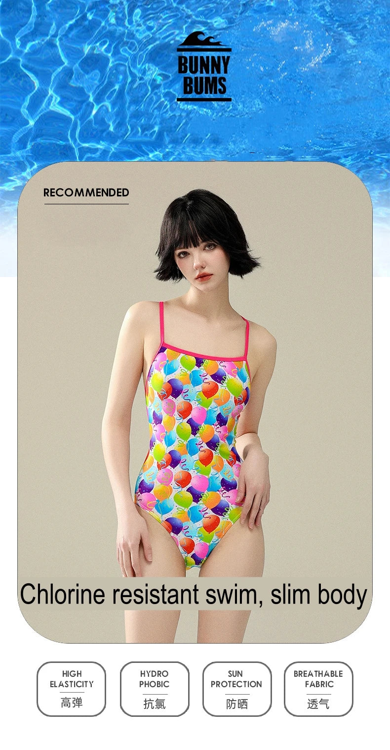 5 Designs Women Professional One-Piece Swimsuit Swimwear