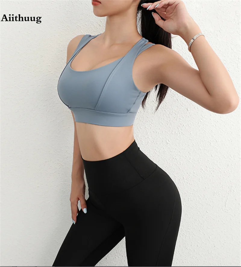 Aiithuug Bounce Control Bra Sports Bras Push Up Women Yoga Bras Push Up Sports Bras Fitness Crop Tops Gym Workout Active Wear