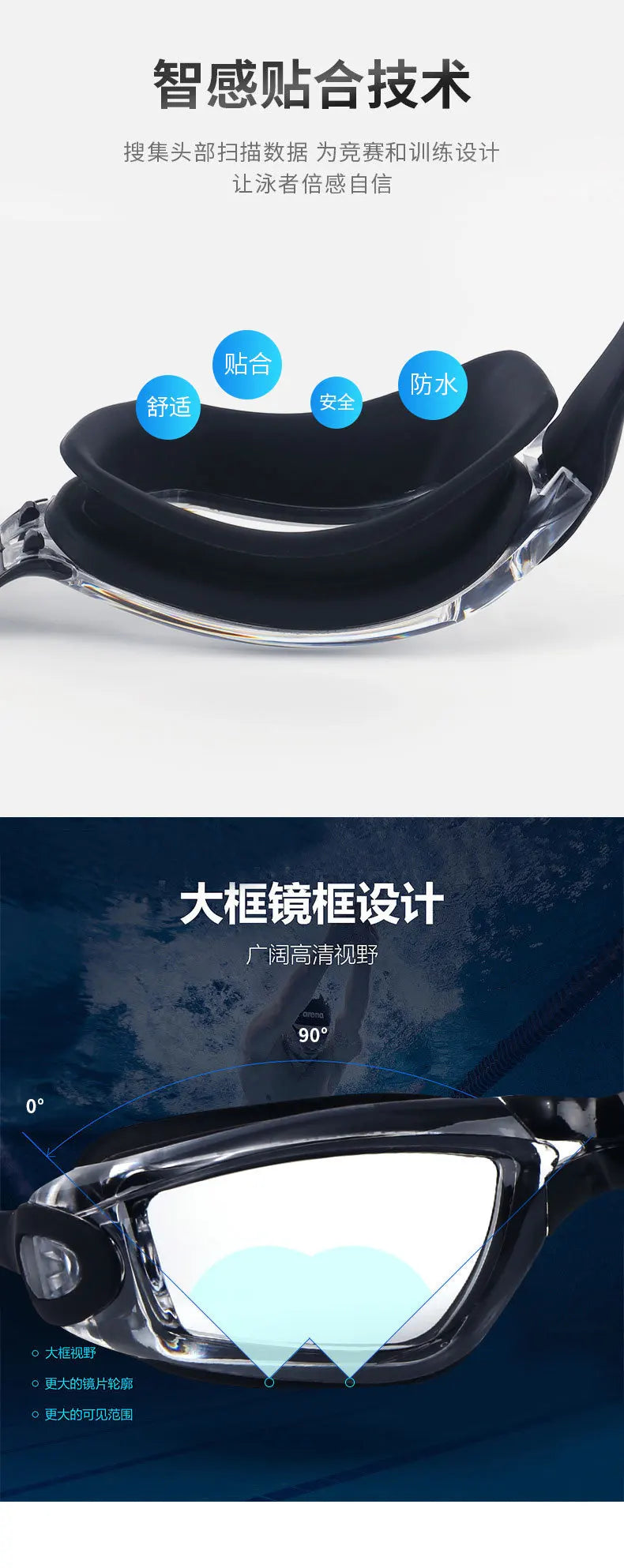 Special Goggles For Water Swimming Children'S Large Frame Waterproof And Anti-Fog High-Definition Silicone Swimming Goggles