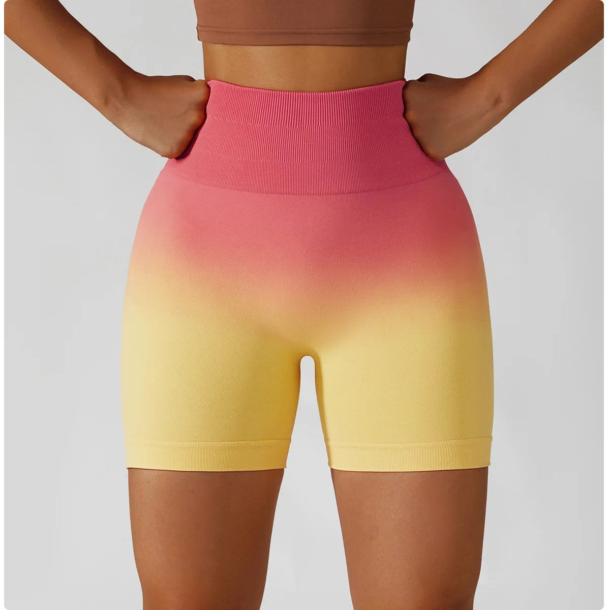 Summer Seamless High Waist Yoga Shorts Butt Lift Cycling Shorts Gym Shorts Women Pants Breathable Tie-dye Sports Leggings Women