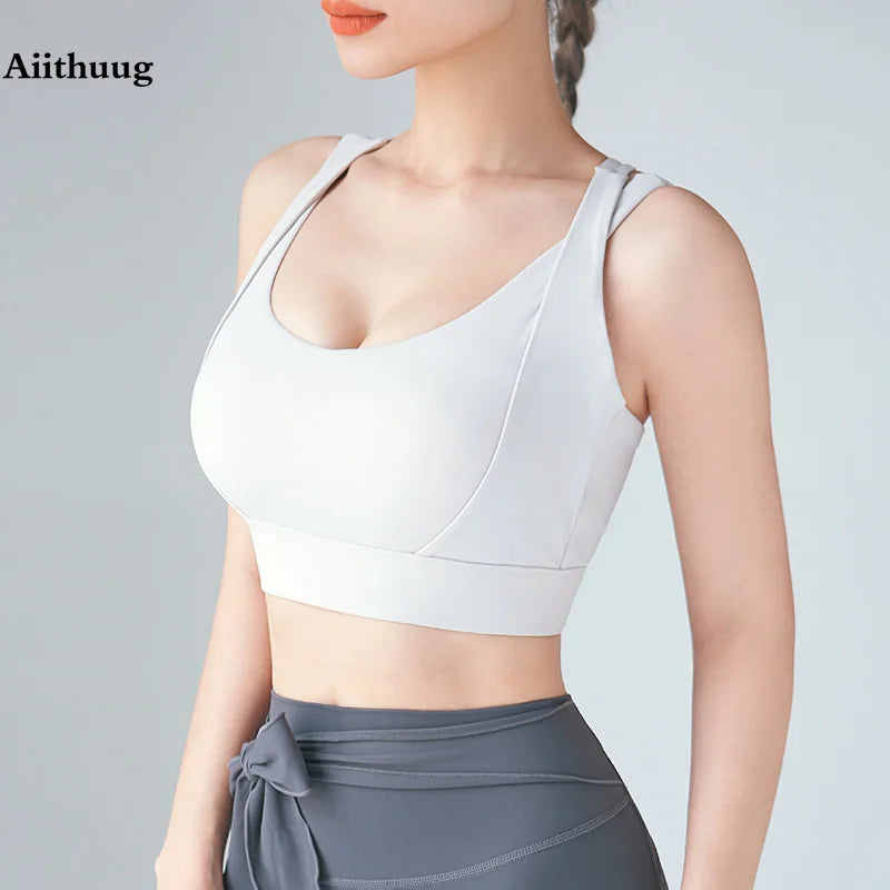 Aiithuug Bounce Control Bra Sports Bras Push Up Women Yoga Bras Push Up Sports Bras Fitness Crop Tops Gym Workout Active Wear