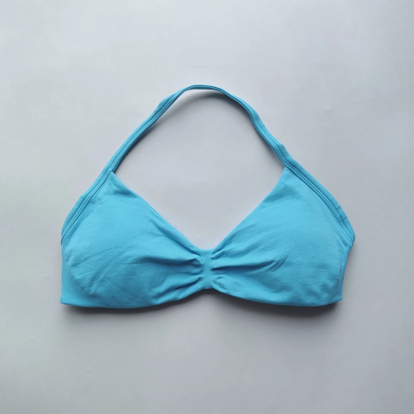 Sports Bra Strappy Backless Yoga Gym Bra Removable Cups Women Workout Clothing Gym Halter Sport Bras Yoga Tank Wrap Top