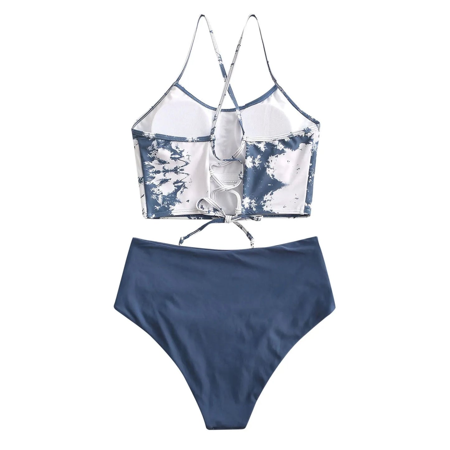 Women's Bikini Swimsuit Sunflower Swimwear Set Swimsuit Tie-dye Two Push-Up Print Piece Swimwear Ruffle Bikini Top