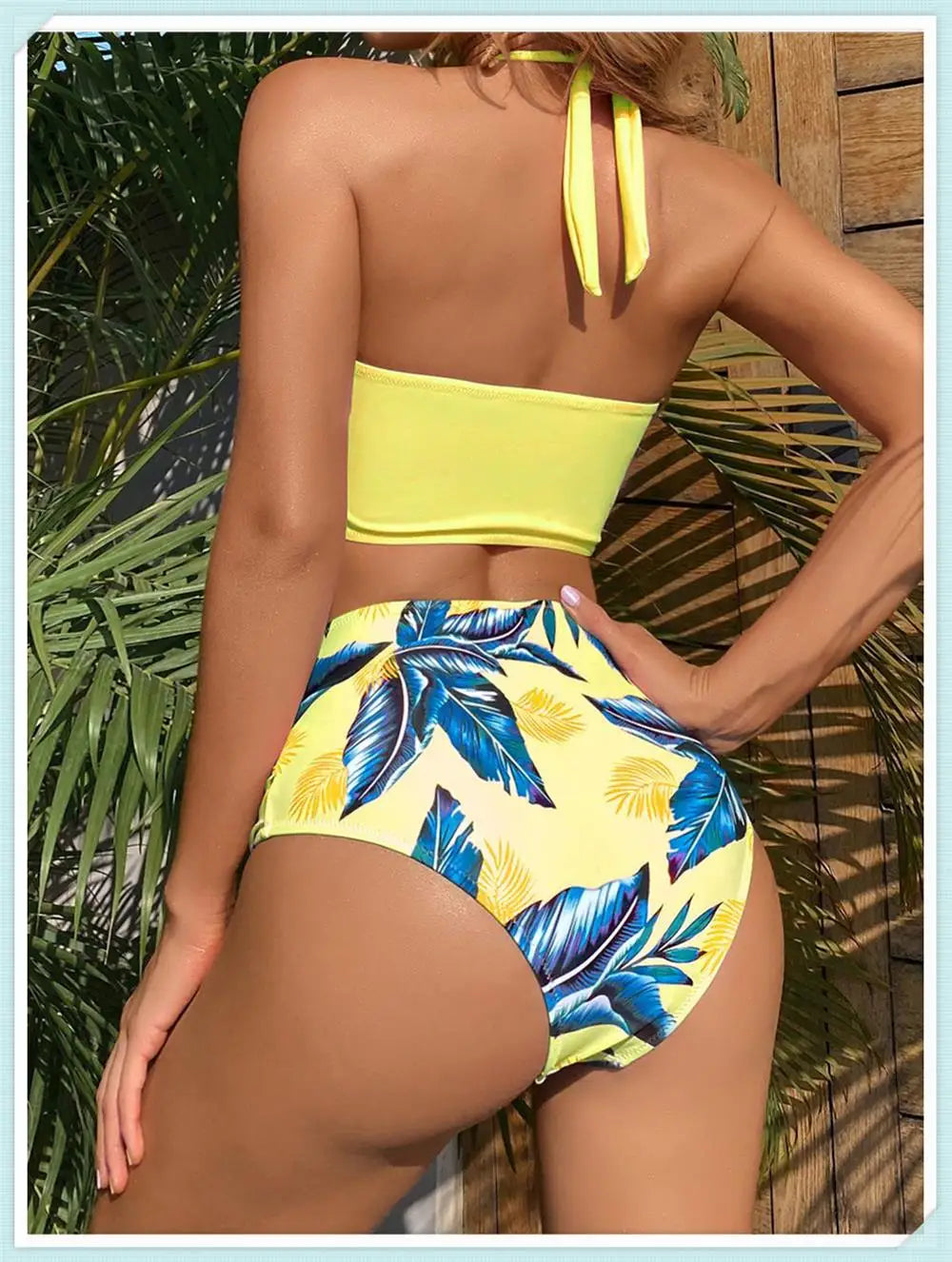 Push Up Swimsuit Women High Waist Bikini Set Butterfly Print Swimwear Female Padded Bathing Suit Swimming Beachwear Summer