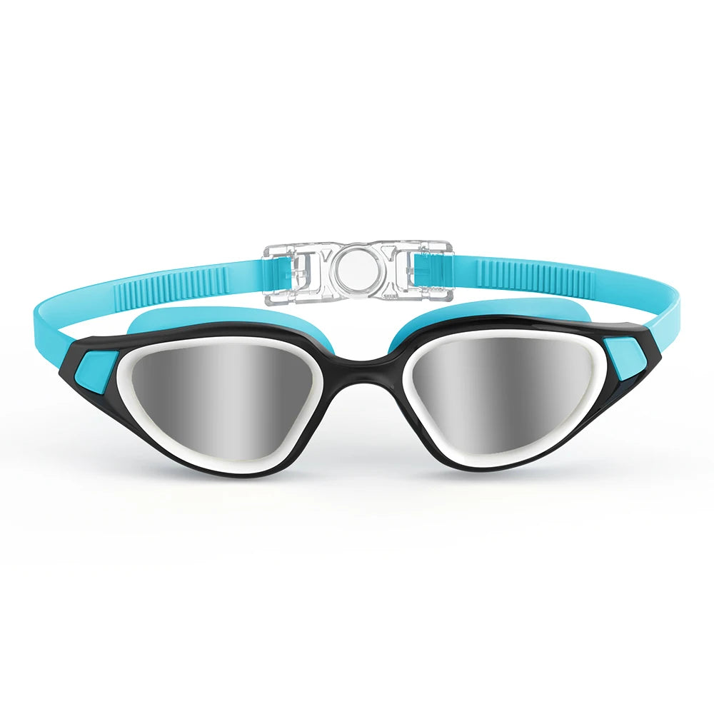 Professional Adult Anti-UV Swimming Goggles 180° Panoramic Electroplating Anti-Fog HD Lens Adjustable Silicone Swim Glasses