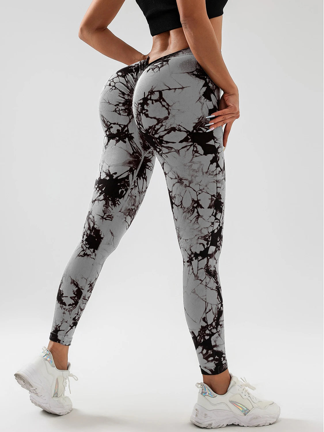 V-Buttocks Leggings Women's Tie Dye Scrunch Butt Yoga Pants Fitness Athletic Gym Suit Female Clothing Sport Tights