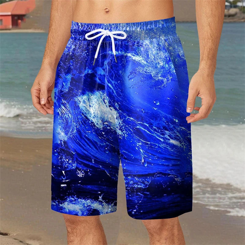 Hawaii Holiday Style 3d Printed Shorts For Men Coconut Tree Print Pattern Beach Shorts Summer Outdoor Quick Drying Board Shorts