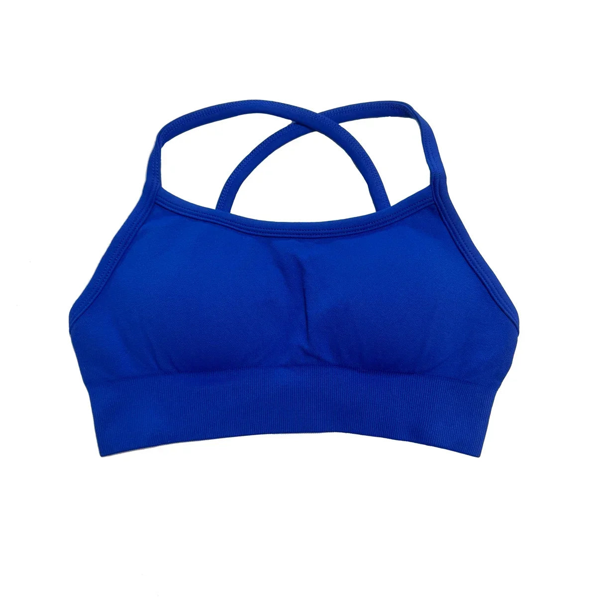 Strappy Backless Sports Bra for Women Backless Yoga Top Medium Support Strappy Gym Crop Top Stretchy Fitness Sports Top