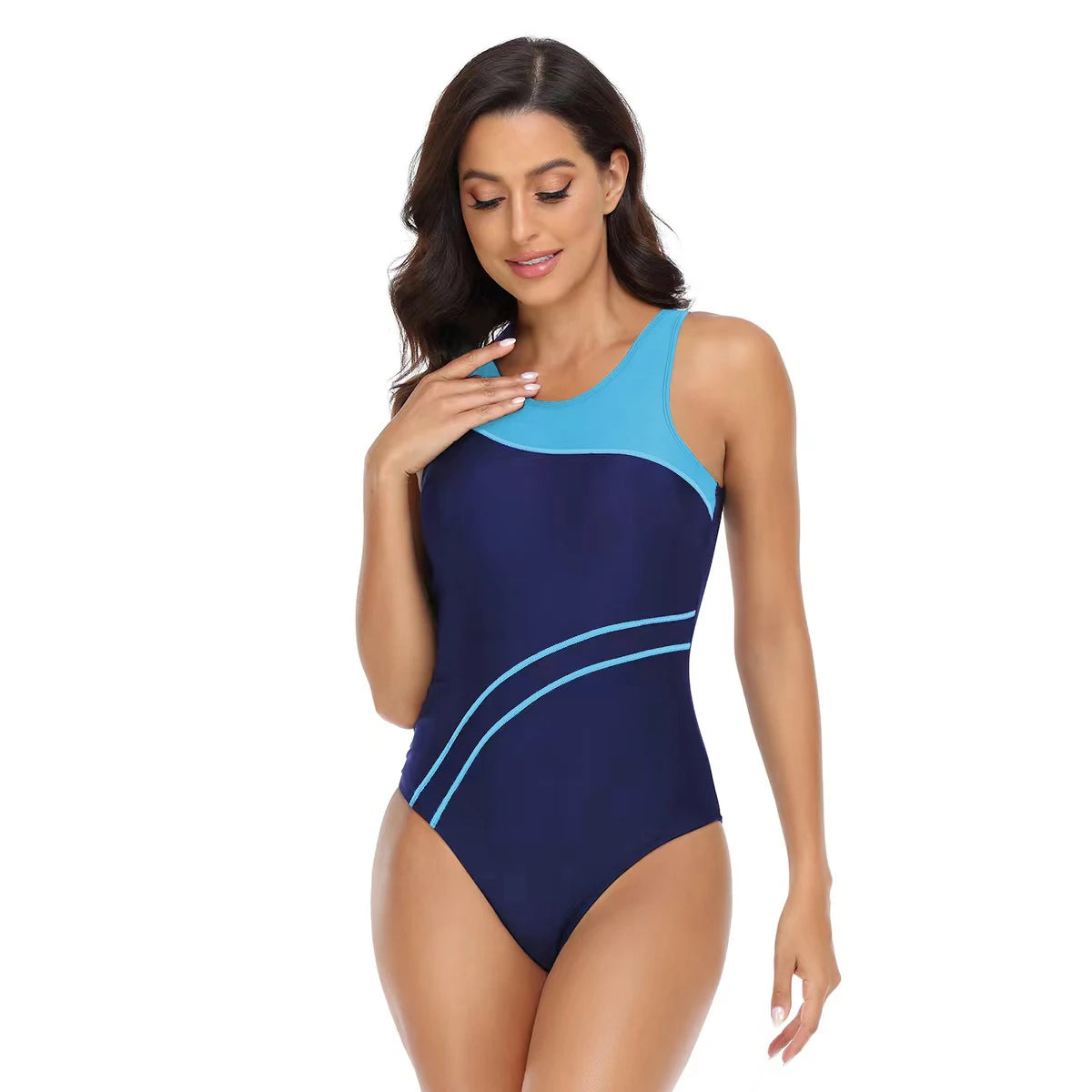 Sports One Piece Swimsuit Women Swimwear Professional Sport Bathing Suit Surfing Swimsuits Swimming Suit Backless Bikini