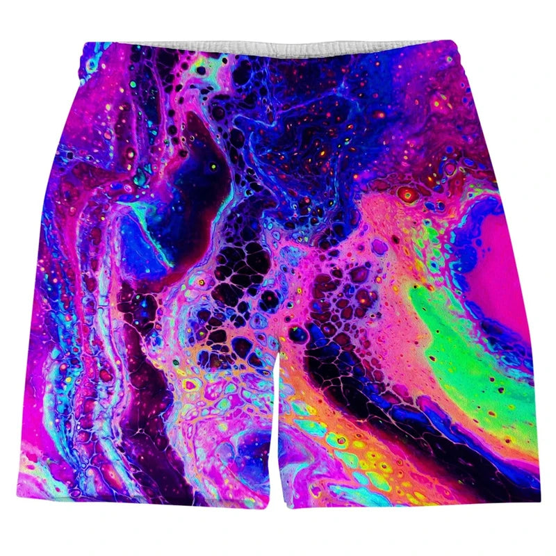 Men's Swimwear Shorts Oil Painting Harajuku 3d Surfing Board Shorts Casual Beach Mens Trunks Masculina Swimsuit Sports Pants 4XL