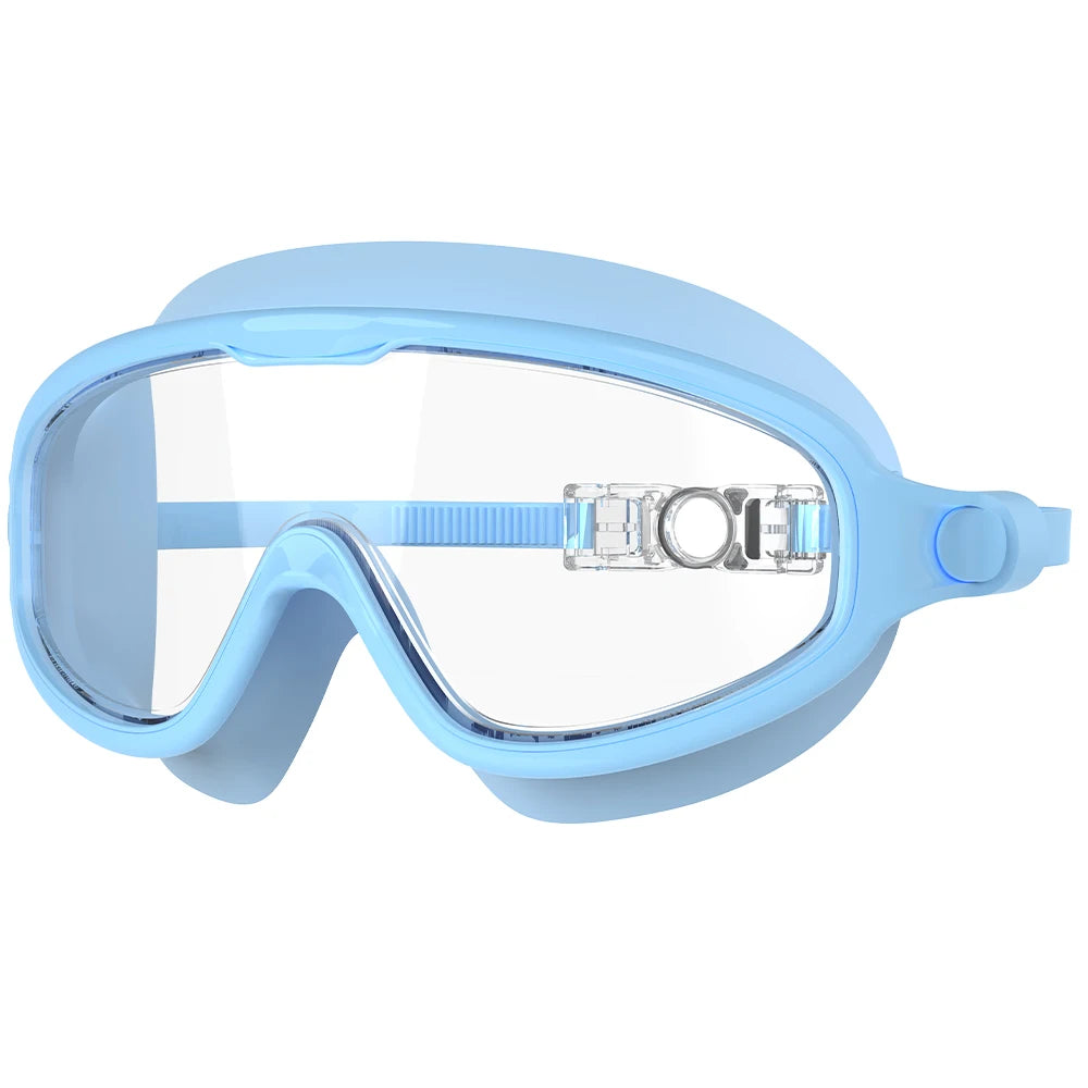 Swimming Goggles for Kids Boys and Girls HD Waterproof and Anti-Fog Electroplating Large Frame Swim Goggles Swimming Accessories