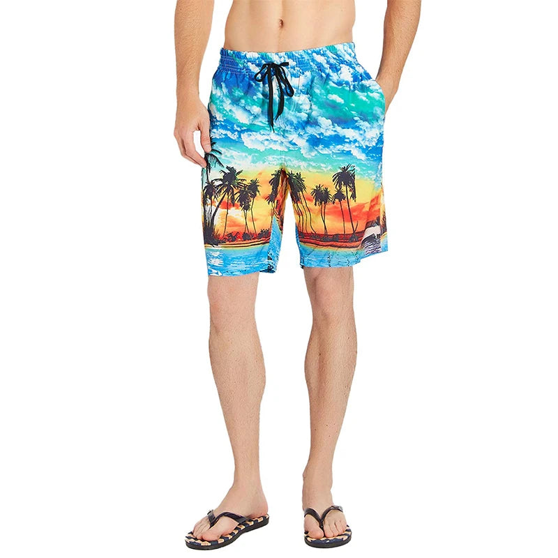 Paint & Animals Design Beach Shorts Pants Swimsuit Tropical 2023 Summer Casual Mens Swim Trunks 3D Print Board Shorts Cool Ice Shorts Pants