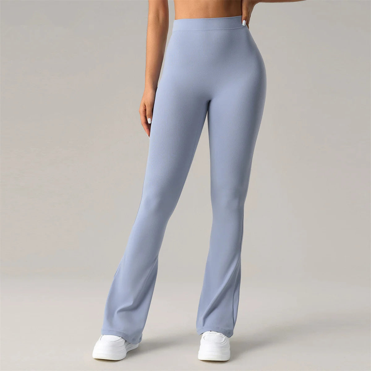 V Back High Waist Bell-bottoms Women Flare Leggings Quick Dry Sports Wide Leg Pants Exercise Trousers Running Yoga Gym Leggings