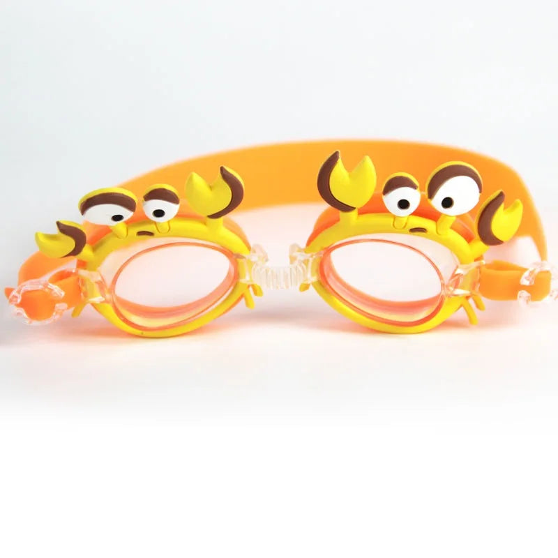 Professional Swimming Goggles Girl Cartoon Swim Glasses with Ear Plug Waterproof Anti Fog Swim Eyewear For Children Kids Gifts