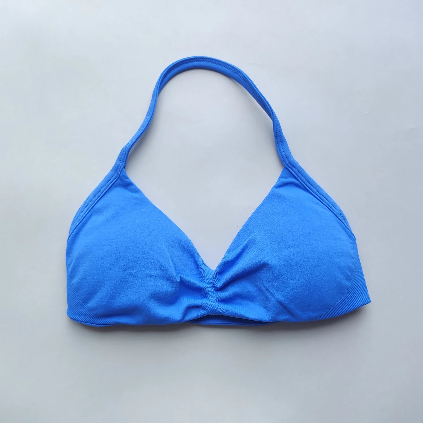 Sports Bra Strappy Backless Yoga Gym Bra Removable Cups Women Workout Clothing Gym Halter Sport Bras Yoga Tank Wrap Top