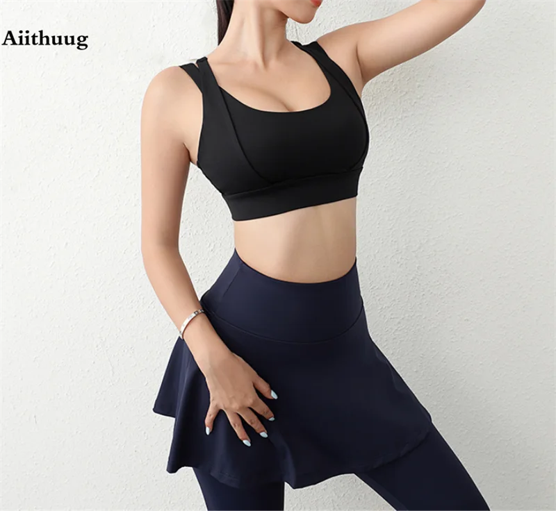 Aiithuug Bounce Control Bra Sports Bras Push Up Women Yoga Bras Push Up Sports Bras Fitness Crop Tops Gym Workout Active Wear