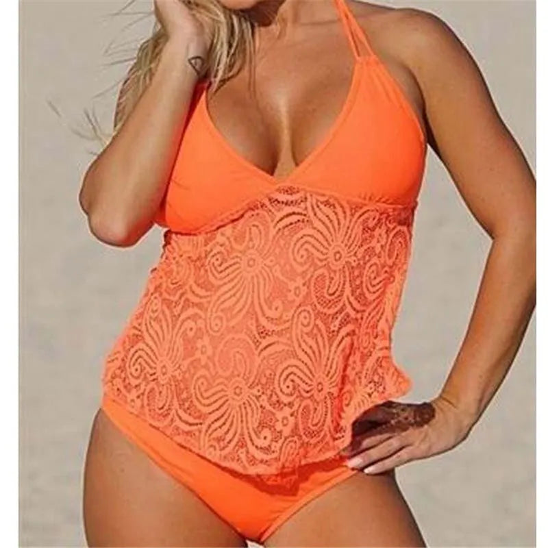 Plus Size Skirt Swimwear Women Tummy Control Two Piece Push Up Swimsuit Beachwear Bathing Suit Dress Large Bust Monokini XXXL