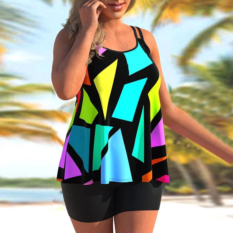 Tankini Plus Size Swimwear Women Bikini Set Woman Swimsuit Two-Piece Bathing Suit Beach Wear Swimming Suit Monokini S-5XL