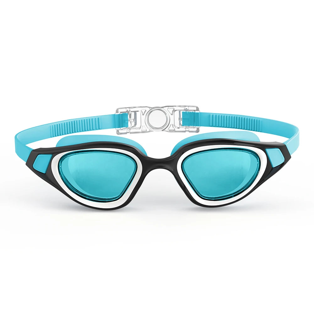 Professional Adult Anti-UV Swimming Goggles 180° Panoramic Electroplating Anti-Fog HD Lens Adjustable Silicone Swim Glasses