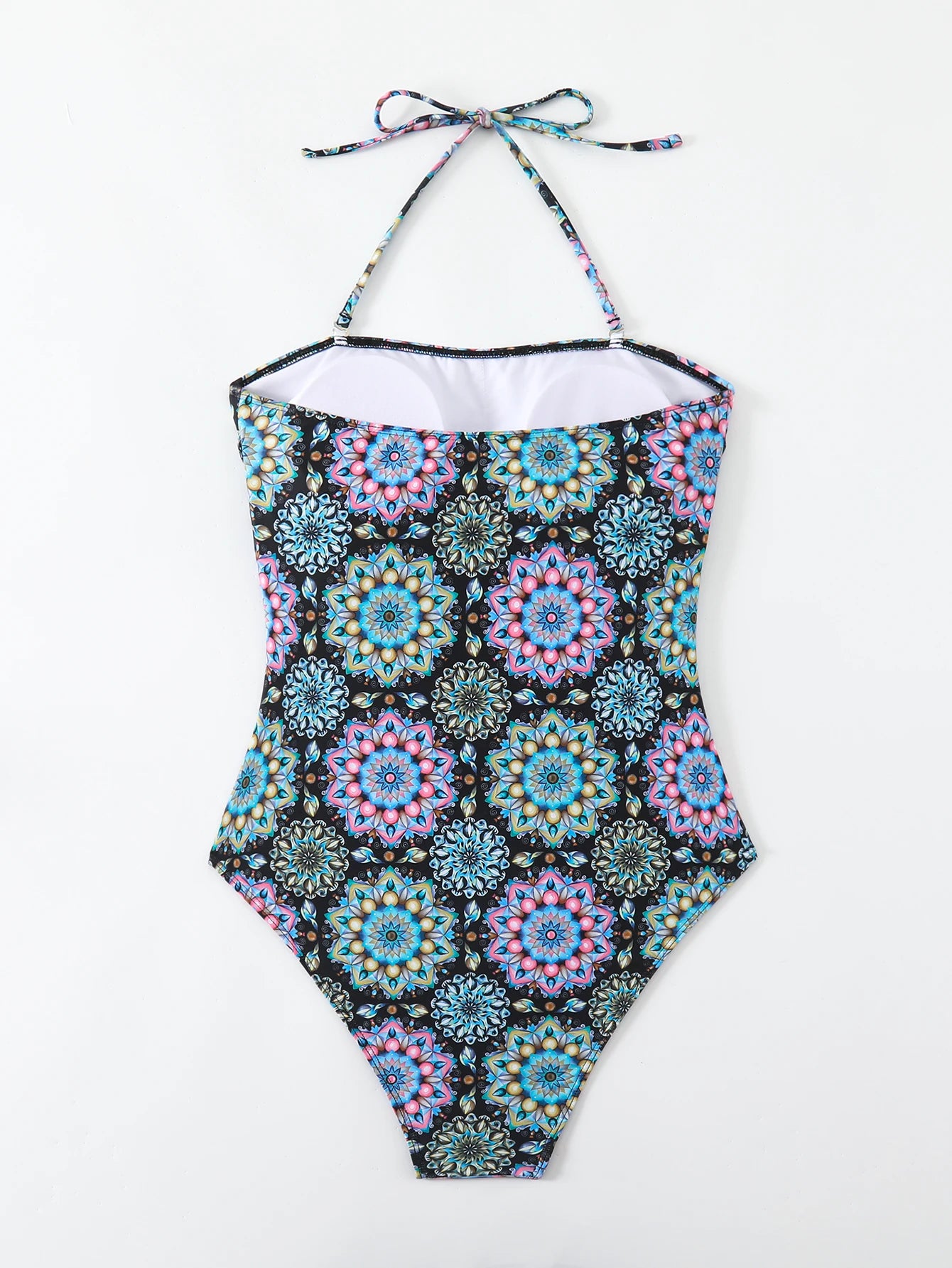 Bandeau Swimsuit Women One Piece Printed Swimwear Female Bathers Bathing Swimming Swim Suit Beachwear