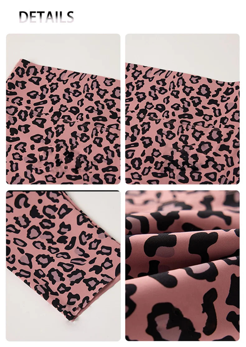 BIVIGAOS Summer Fashion Trend Leopard Print Cycling Shorts Women High Waist Tight Sport Short Leggings Fitness Biker Shorts
