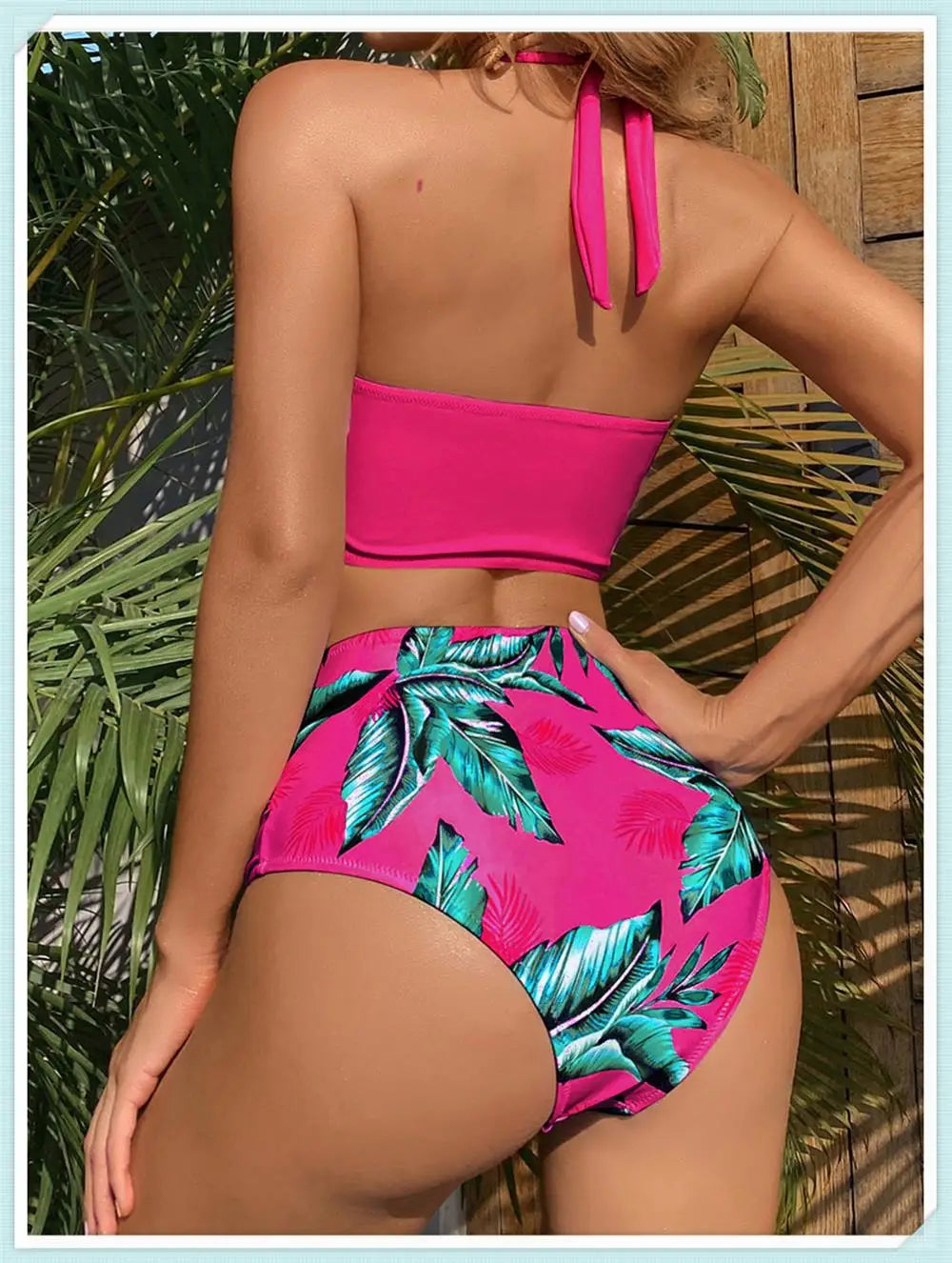 Push Up Swimsuit Women High Waist Bikini Set Butterfly Print Swimwear Female Padded Bathing Suit Swimming Beachwear Summer