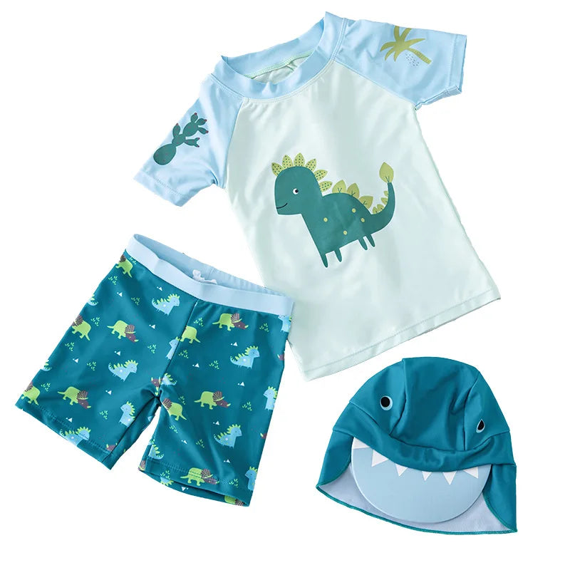 Boys' Character Rash Guard Set with Shorts & Hat