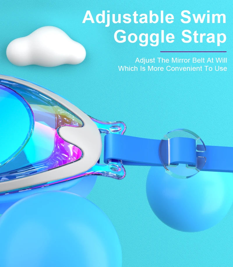 Children Swimming Goggles Anti-Fog Anti-UV Swimming Goggles Silicone Adjustable Professional Swimming Goggles Unisex
