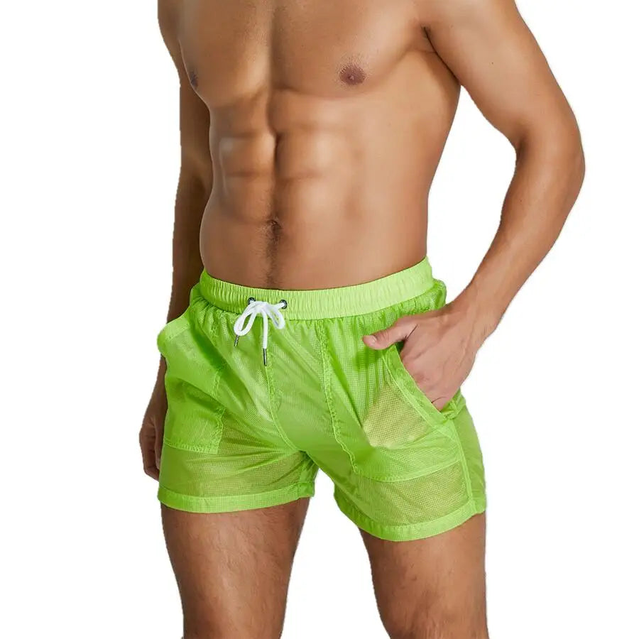 SEOBEAN Men Clothing Shorts Mesh Lined Casual Shorts Summer Thin And Light Quick Dry Gym Shorts Beach Surf Men Bottoms