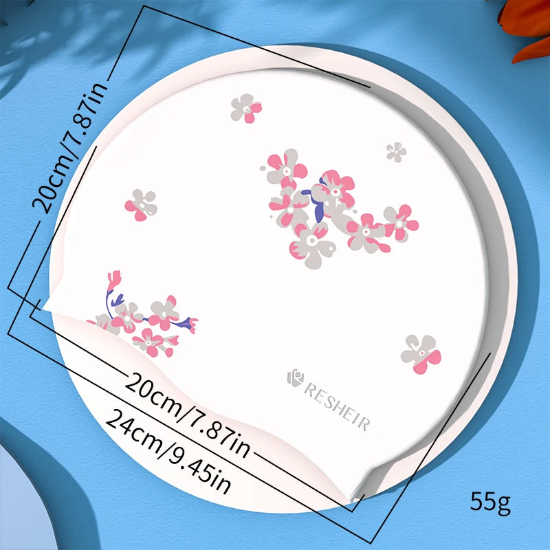 Waterproof Swimming Cap For Women Silicone High Elastic Comfortable Swim Cap Printed Fashion Pool Cap