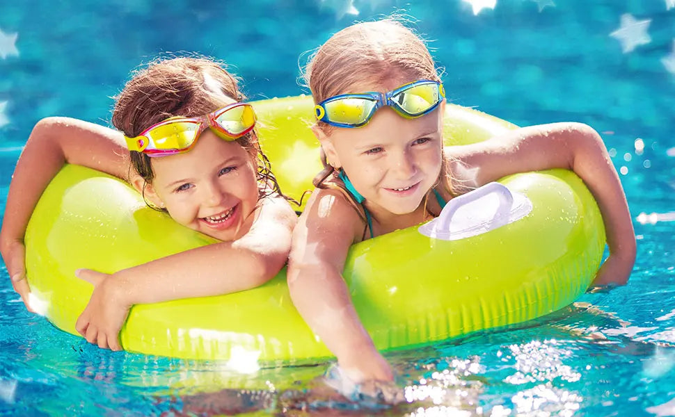JSJM Professional Colorful Children Silicone Swimming Goggles Anti Fog UV Swimming Glasses Waterproof Silicone Swim Eyewear Kids