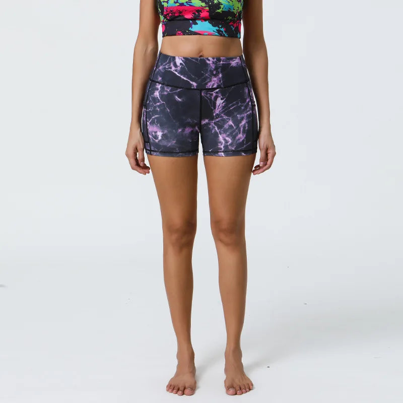 Women's High Waisted Biker Shorts 3/4 Length Tummy Control Stretch Yoga Shorts Workout Gym Fitness Pilates Booty Lifting Shorts