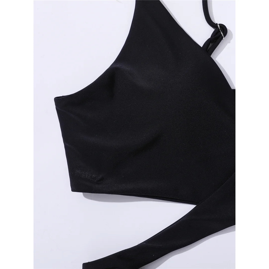 S - XL 7 Colors V Neck High Waist Bikini Female Swimsuit Women Swimwear Two-pieces Bikini set Bather Bathing Suit Swim