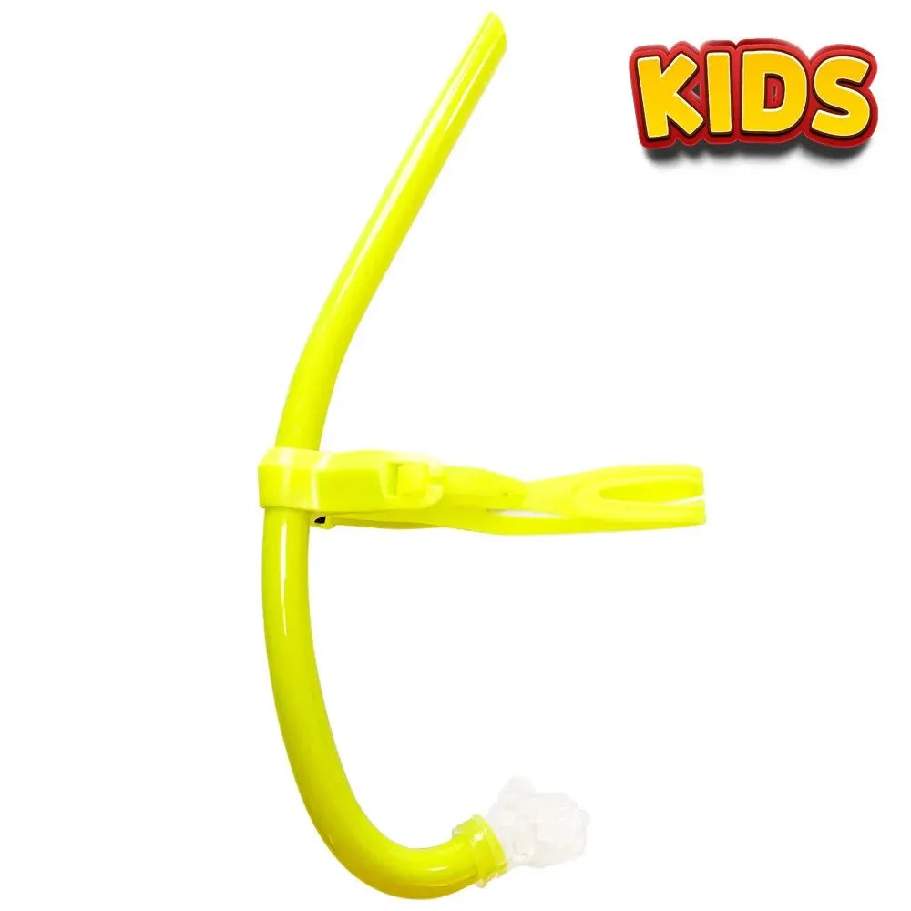 From Wet Training Swim Snorkel For Lap Swimming Snorkeling Gear Front Comfortable Mounted Silicone Mouthpiece For Kid/Child